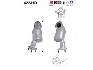 AS 42231D katalizatoriaus keitiklis 
 Išmetimo sistema -> Katalizatoriaus keitiklis
4D0131090MX, 4D0131090MX