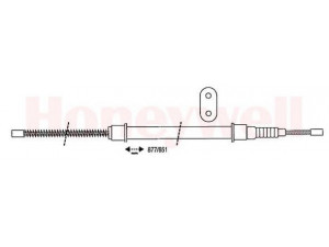 BENDIX 431036B trosas, stovėjimo stabdys 
 Stabdžių sistema -> Valdymo svirtys/trosai
7700539992