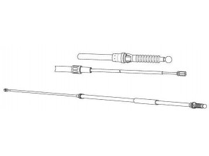 JURID 433100J trosas, stovėjimo stabdys 
 Stabdžių sistema -> Valdymo svirtys/trosai
1T0609721D, 1T0609721H