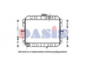 AKS DASIS 091380N radiatorius, variklio aušinimas 
 Aušinimo sistema -> Radiatorius/alyvos aušintuvas -> Radiatorius/dalys
D41015200, D41015200A