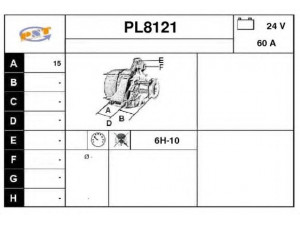 SNRA PL8121 kintamosios srovės generatorius
7421306000, 1162512