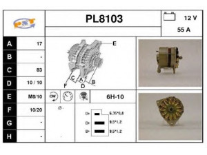 SNRA PL8103 kintamosios srovės generatorius
81DB10300BA, 2871A141