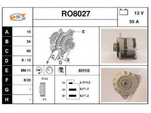 SNRA RO8027 kintamosios srovės generatorius 
 Elektros įranga -> Kint. sr. generatorius/dalys -> Kintamosios srovės generatorius
53022410