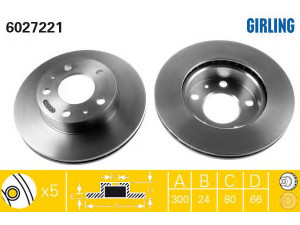 GIRLING 6027221 stabdžių diskas 
 Stabdžių sistema -> Diskinis stabdys -> Stabdžių diskas
4246K3, 4246Y3, 424935, 424936