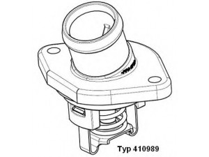 WAHLER 410989.87D termostatas, aušinimo skystis 
 Aušinimo sistema -> Termostatas/tarpiklis -> Thermostat
032 121 110 B, 032 121 110 J, 032 121 110 B