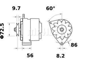 MAHLE ORIGINAL MG 628 kintamosios srovės generatorius
12 31 1 277 232, 12 31 1 277 502