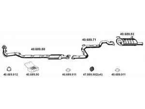 EBERSPÄCHER 402001 išmetimo sistema 
 Išmetimo sistema -> Išmetimo sistema, visa