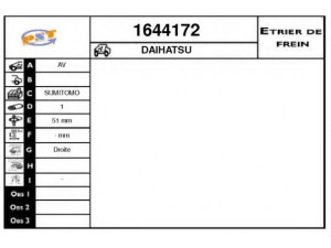 SNRA 1644172 stabdžių apkaba