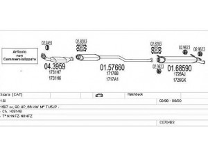 MTS C070433009736 išmetimo sistema 
 Išmetimo sistema -> Išmetimo sistema, visa
