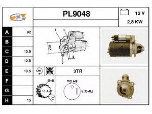 SNRA PL9048 starteris