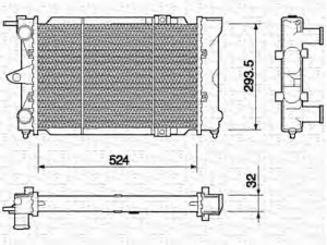 MAGNETI MARELLI 350213651000 radiatorius, variklio aušinimas 
 Aušinimo sistema -> Radiatorius/alyvos aušintuvas -> Radiatorius/dalys
867121253G, SE029117000A, 867121253G