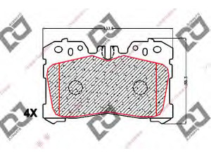 DJ PARTS BP1651 stabdžių trinkelių rinkinys, diskinis stabdys 
 Techninės priežiūros dalys -> Papildomas remontas
04465-0W110, 044650W110