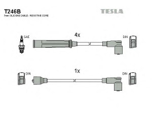 TESLA T246B uždegimo laido komplektas 
 Kibirkšties / kaitinamasis uždegimas -> Uždegimo laidai/jungtys