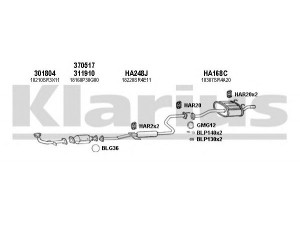 KLARIUS 420124U išmetimo sistema 
 Išmetimo sistema -> Išmetimo sistema, visa