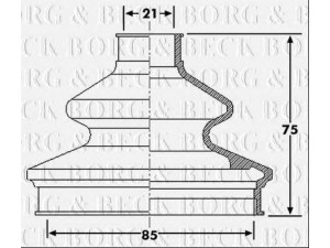BORG & BECK BCB6176 gofruotoji membrana, kardaninis velenas 
 Ratų pavara -> Gofruotoji membrana
8K0598203
