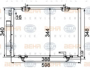 HELLA 8FC 351 038-731 kondensatorius, oro kondicionierius 
 Oro kondicionavimas -> Kondensatorius
88450-05020