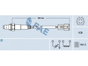 FAE 77395 lambda jutiklis 
 Variklis -> Variklio elektra
226A0-4U301, 226A0-6N160, 226A0-6N161