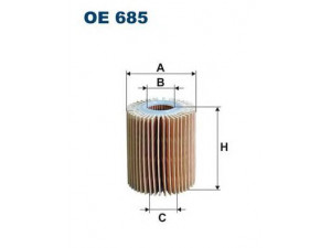 FILTRON OE685 alyvos filtras 
 Techninės priežiūros dalys -> Techninės priežiūros intervalai
04152-26010, 04152-31060, 04152-YZZA3
