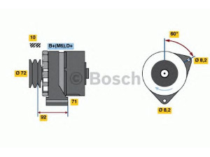 BOSCH 0 986 030 730 kintamosios srovės generatorius 
 Elektros įranga -> Kint. sr. generatorius/dalys -> Kintamosios srovės generatorius
1308720, 1348508, 5002051, 5002898