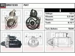 DELCO REMY DRS7230 starteris 
 Elektros įranga -> Starterio sistema -> Starteris
77 161 96, 77 167 71
