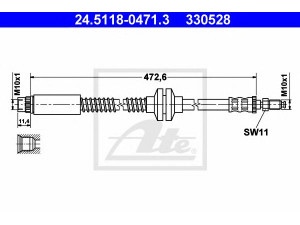 ATE 24.5118-0471.3 stabdžių žarnelė 
 Stabdžių sistema -> Stabdžių žarnelės
4806 82, 1479197080, 1486594080