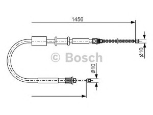BOSCH 1 987 477 384 trosas, stovėjimo stabdys 
 Stabdžių sistema -> Valdymo svirtys/trosai
7747332, 7747332