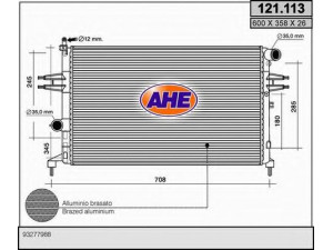 AHE 121.113 radiatorius, variklio aušinimas 
 Aušinimo sistema -> Radiatorius/alyvos aušintuvas -> Radiatorius/dalys
93277988