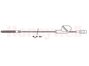 BENDIX 432116B trosas, stovėjimo stabdys 
 Stabdžių sistema -> Valdymo svirtys/trosai
522589, 522599, 90369714, 90375403