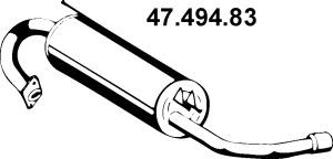 EBERSPÄCHER 47.494.83 galinis duslintuvas 
 Išmetimo sistema -> Duslintuvas
17430-7A780