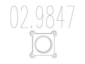 MTS 02.9847 tarpiklis, išleidimo kolektorius 
 Išmetimo sistema -> Surinkimo dalys -> Atskiros surinkimo dalys -> Sandariklis, alyvos pompa
1397228