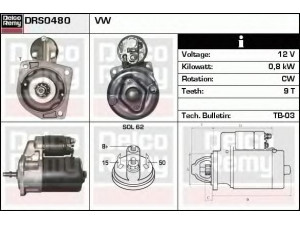 DELCO REMY DRS0480 starteris 
 Elektros įranga -> Starterio sistema -> Starteris
036911023F, 036911023FX, 036911023B