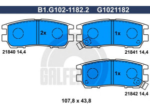GALFER B1.G102-1182.2 stabdžių trinkelių rinkinys, diskinis stabdys 
 Techninės priežiūros dalys -> Papildomas remontas
MB858463