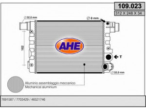 AHE 109.023 radiatorius, variklio aušinimas 
 Aušinimo sistema -> Radiatorius/alyvos aušintuvas -> Radiatorius/dalys
7691587