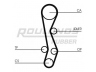 ROULUNDS RUBBER RR1105 paskirstymo diržas 
 Techninės priežiūros dalys -> Papildomas remontas
13568-11101, 13568-19116, 1356811100