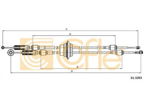 COFLE 11.3293 trosas, neautomatinė transmisija 
 Transmisija -> Neautomatinė pavarų dėžė -> Transmisijos valdymas
1480093080, 2444G7