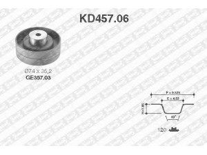 SNR KD457.06 paskirstymo diržo komplektas 
 Techninės priežiūros dalys -> Papildomas remontas
069109243B, 069109243B