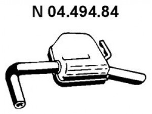 EBERSPÄCHER 04.494.84 galinis duslintuvas 
 Išmetimo sistema -> Duslintuvas
1 011 112, 1 465 137, 6 831 324