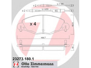 ZIMMERMANN 23273.180.1 stabdžių trinkelių rinkinys, diskinis stabdys 
 Techninės priežiūros dalys -> Papildomas remontas
425216, 425249, 425289