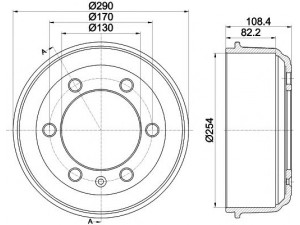 HELLA PAGID 8DT 355 300-521 stabdžių būgnas 
 Stabdžių sistema -> Būgninis stabdys -> Stabdžių būgnas
801437