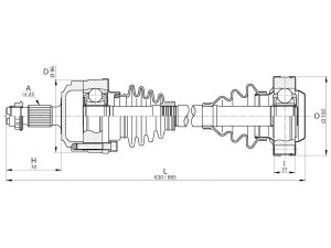 OPEN PARTS DRS6187.00 kardaninis velenas 
 Ratų pavara -> Kardaninis velenas
2023505610