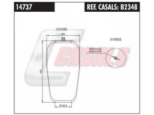 CASALS B2348 dėklas, pneumatinė pakaba
A9463200321, A9463203721