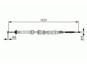 BOSCH 1 987 482 391 trosas, stovėjimo stabdys 
 Stabdžių sistema -> Valdymo svirtys/trosai
51900391