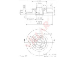 VILLAR 628.0522 stabdžių diskas