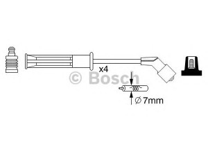 BOSCH 0 986 357 255 uždegimo laido komplektas 
 Kibirkšties / kaitinamasis uždegimas -> Uždegimo laidai/jungtys
77 00 100 590B, 77 00 273 226