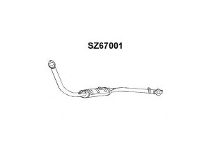 VENEPORTE SZ67001 priekinis duslintuvas 
 Išmetimo sistema -> Duslintuvas
1415083002, 1415083402