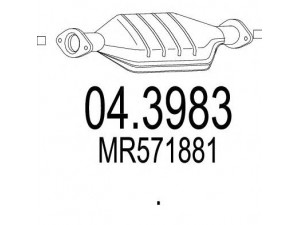 MTS 04.3983 katalizatoriaus keitiklis 
 Išmetimo sistema -> Katalizatoriaus keitiklis
MR571881