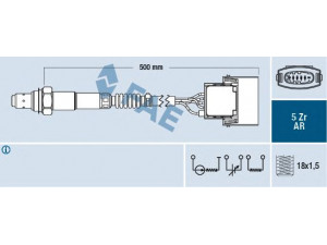 FAE 75015 lambda jutiklis 
 Variklis -> Variklio elektra
2200392, 24450850, 9129871, 9195882