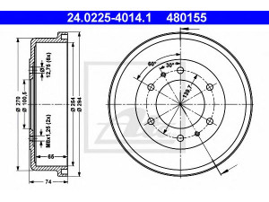 ATE 24.0225-4014.1 stabdžių būgnas 
 Stabdžių sistema -> Būgninis stabdys -> Stabdžių būgnas
1954475, 43206-0F001
