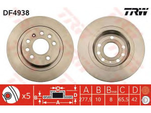 TRW DF4938 stabdžių diskas 
 Stabdžių sistema -> Diskinis stabdys -> Stabdžių diskas
569122, 93184247, 93184247