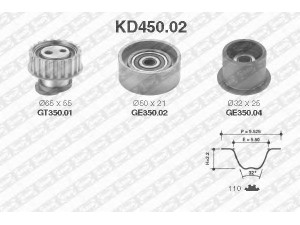 SNR KD450.02 paskirstymo diržo komplektas 
 Techninės priežiūros dalys -> Papildomas remontas
11 31 1 708 806, 11 31 1 721 245